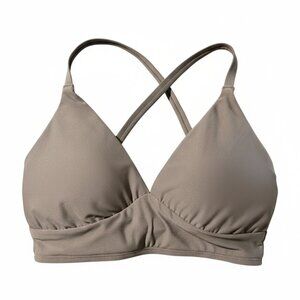 Calia Women's Triangle Bikini Top Tie Back Closure Coffee Grounds XS NWT